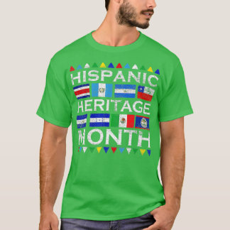 Latin Countries Flag Latino National Hispanic Heri T-Shirt