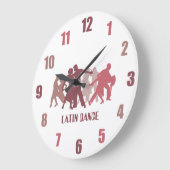 Latin Dancers Illustration Große Wanduhr (Winkel)
