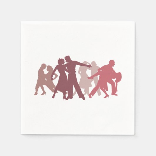 Latin Dancers Illustration Serviette (Vorderseite)