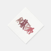 Latin Dancers Illustration Serviette (Ecke)
