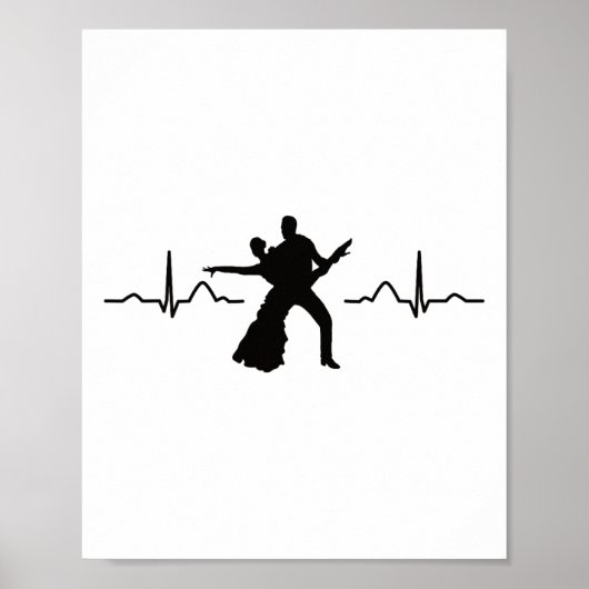 Latin Dancing Couple Watercolor Rumba Dancer Poster (Vorne)