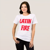 Latin Fire Humour Funny Liebe Spanisch Spanisch Tri-Blend Shirt (Vorderseite voll)