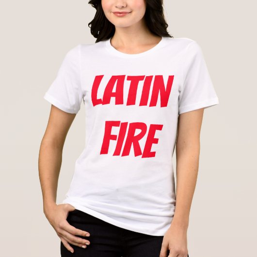 Latin Fire Humour Funny Liebe Spanisch Spanisch Tri-Blend Shirt (Vorderseite)