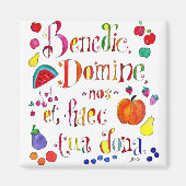 Latin Gratitude Grace Gebet - segne uns o Lord Magnet (Vorne)