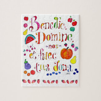 Latin Gratitude Grace Gebet - segne uns o Lord Puzzle