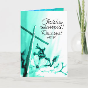 Latin Language Christ ist Paschal Greeting Feiertagskarte