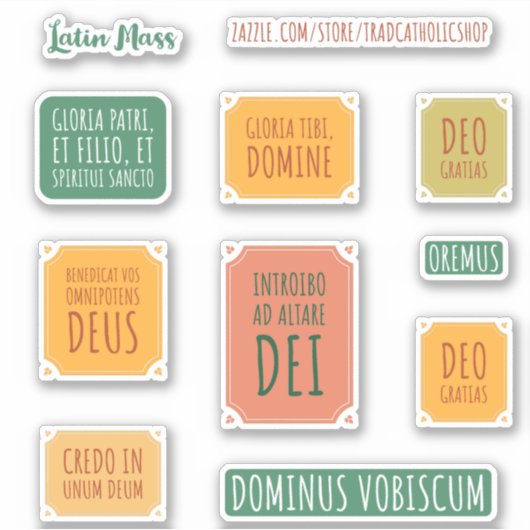 Latin Mass Stickers Traditionelle katholische TLM Aufkleber (Vorderseite)