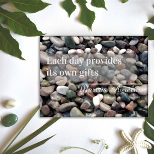 Latin proverb Each day provides its gift poster