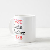 latin teacher, best kaffeetasse (Vorderseite Links)