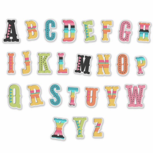 LATIN VIBES - A-Z - AUFKLEBER (Vorderseite)