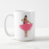 Latina Babe Pink Custom Name Kaffeetasse (Links)