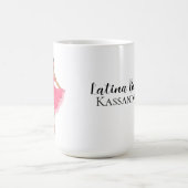 Latina Babe Pink Individuelle Name Kaffeetasse (Mittel)