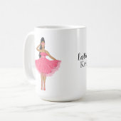 Latina Babe Pink Individuelle Name Kaffeetasse (Vorderseite Links)