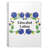 Latina Blue Flowers Motif Notebook Notizblock (Vorderseite)