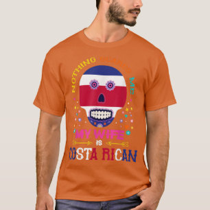 Latina Costa Rica Flag Funny Costa Rica Ehefrau T-Shirt