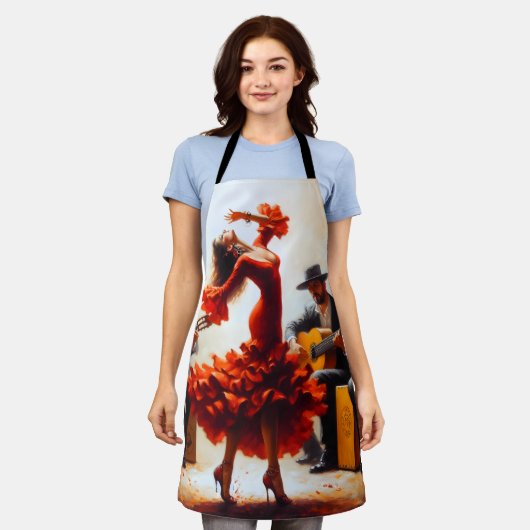 Latina Flamenco Spanisch Schürze (Getragen)