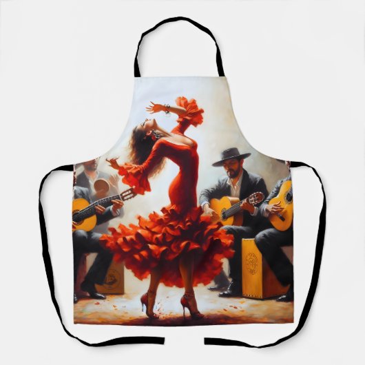 Latina Flamenco Spanisch Schürze (Vorderseite)