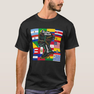 Latina Frau hispanic Kulturerbe Monat Land T-Shirt