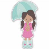 Latina Girl, Mädchen in Regenmantel, Mädchen mit S Aufkleber (Vorderseite)