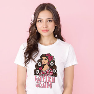 Latina Glam Spanische Ermächtigung Bonita Frau T-Shirt