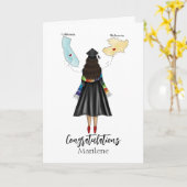 Latina Graduate mit zwei Staaten Gratulation Karte (Gelbe Blume)