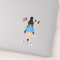 Latina Graduate Serape Mexiko-und Amerika-Flagge