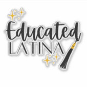 Latina mit Sternen und Tassel-Aufkleber ausgebilde Aufkleber (Vorderseite)