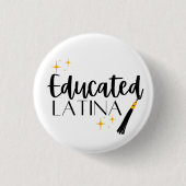 Latina mit Sternen und Tassel Weibchen ausgebildet Button (Vorderseite)