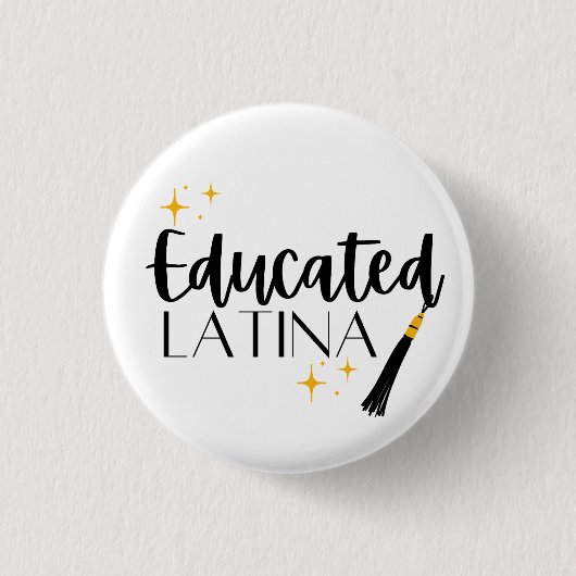 Latina mit Sternen und Tassel Weibchen ausgebildet Button (Vorderseite)