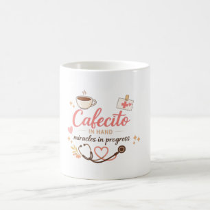 Latina-Nurse-Tasse Cafecito in der Hand Wunder Kaffeetasse