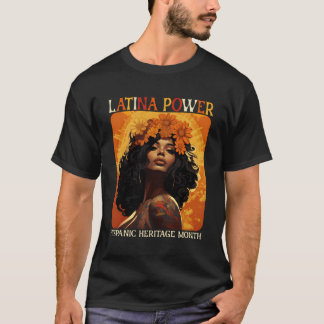 Latina Power Blume Hispanic Heritage Frauen T-Shirt