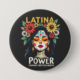 Latina Power Hispanic Heritage Monat Button