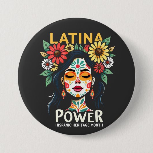 Latina Power Hispanic Heritage Monat Button (Vorderseite)