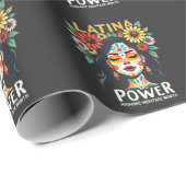 Latina Power Hispanic Heritage Monat Geschenkpapier (Rolleneckpunkt)