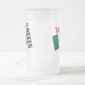 Latina Queen & Mexiko Flag Mattglas Bierglas (Mittel)