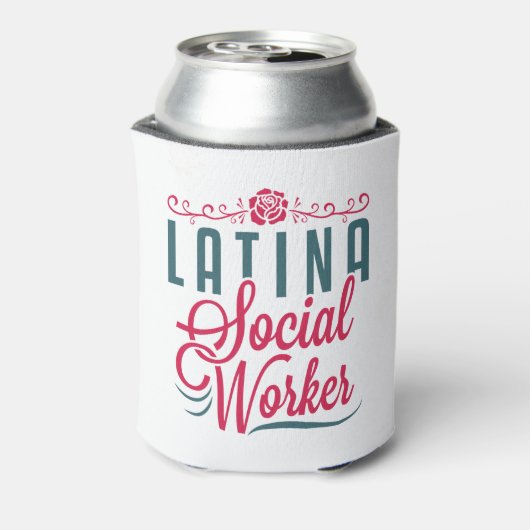 Latina Social Worker LCSW Latinx Hispanic Dosenkühler (Kanne Rückseite)