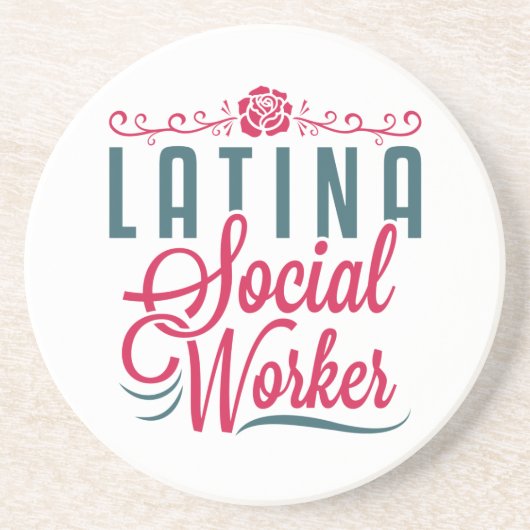 Latina Social Worker LCSW Latinx Hispanic Getränkeuntersetzer (Vorne)