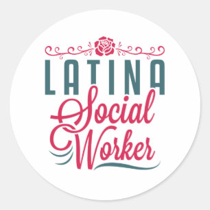 Latina Social Worker LCSW Latinx Hispanic Runder Aufkleber