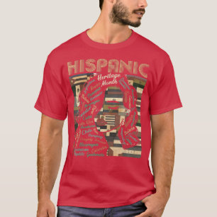 Latina Woman Art Hispanic Heritage Monte Latin Cou T-Shirt