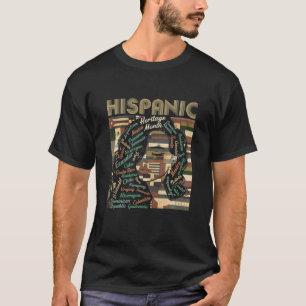Latina Woman Art Hispanic Heritage Monte Latin Cou T-Shirt