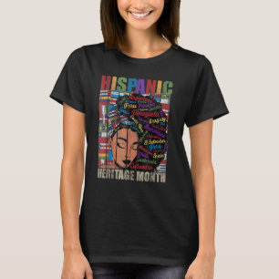 Latina Women Hispanic Heritage Monat Lateinisches T-Shirt