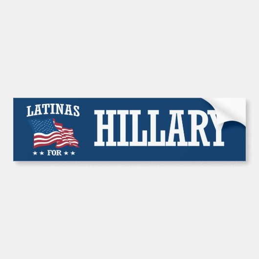 LATINAS FÜR HILLARY AUTOAUFKLEBER (Vorne)