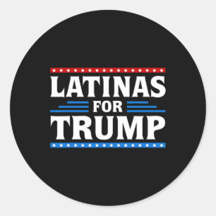 Latinas für Trump im Jahr 2024 Wahl Stimme Latina  Runder Aufkleber