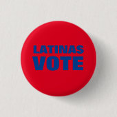 Latinas Stimme für Latino Rot Politik Button (Vorderseite)