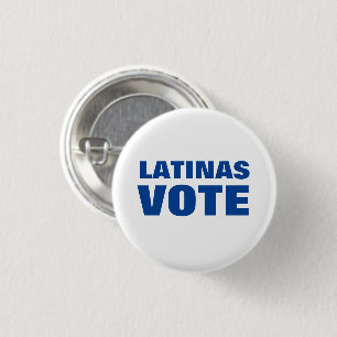 Latinas Wählen Sie blau-weiß voto latino modern Button