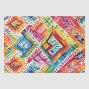 Latino Bright Watercolor Blanket Muster Decodierun Seidenpapier