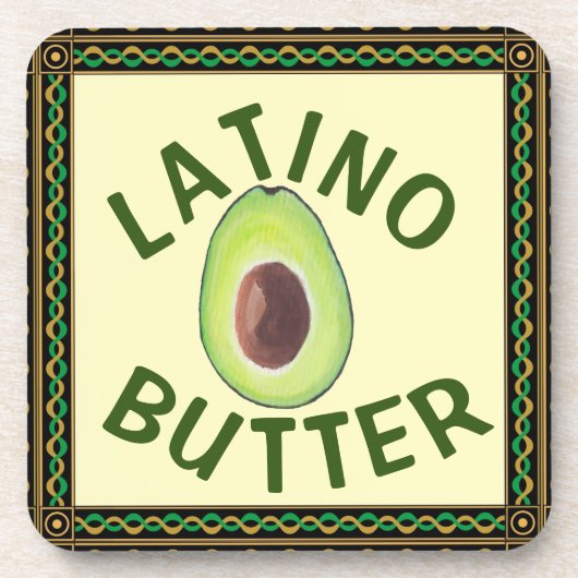 Latino Butter Getränkekasten Getränkeuntersetzer (Vorderseite)