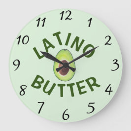 Latino Butter Wall Clock Große Wanduhr