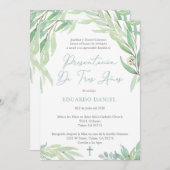 Latino Dreijährige Präsentationsmesse für Junge Einladung (Vorne/Hinten)