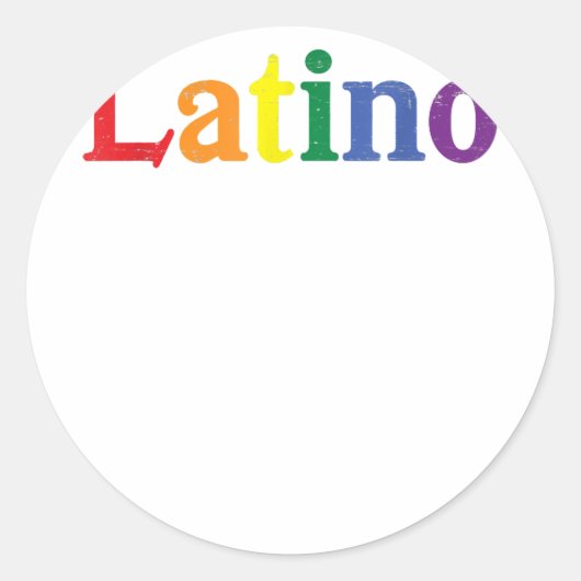 Latino Gay LGBT störte Regenbogendesign Runder Aufkleber (Vorderseite)